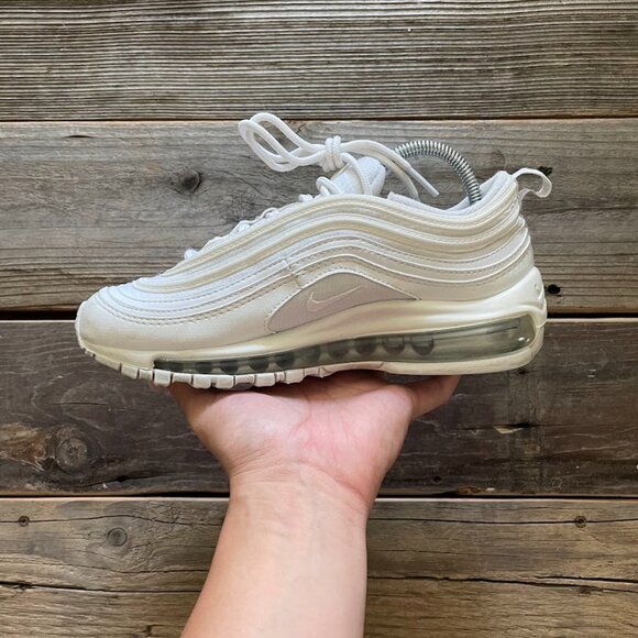 Women Size 6.5 / Size 5 Youth Nike Air Max 97 White Running Shoes Sneakers - Picture 4 of 8